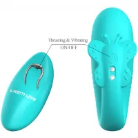 Фото Pretty Love, Китай Виброяйцо с поступательными движениями Pretty Love Remi с пультом ДУ бирюзовое