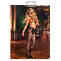 Baci Lingerie, Тайвань Черные колготки Devil с плетеным рисунком S/L — купить в Минске Изображение Baci Lingerie, Тайвань Черные колготки Devil с плетеным рисунком S/L