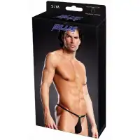Изображение  Мужские V-стринги Pouch черного цвета S/M