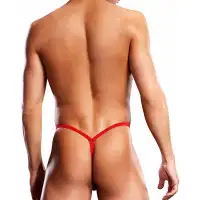 Изображение  Мужские V-стринги Pouch красного цвета S/M