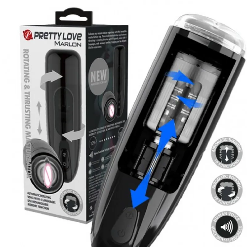 Фото Pretty Love, Китай Мастурбатор Lorelei by Pretty Love с ротацией, пульсацией и голосовым сопровождением