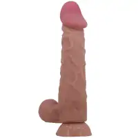 Изображение  Реалистичный фаллоимитатор с эффектом двойной кожи мулат Pretty Love Sliding Skin Mendel 24 см