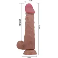 Изображение  Реалистичный фаллоимитатор с эффектом двойной кожи мулат Pretty Love Sliding Skin Mendel 24 см