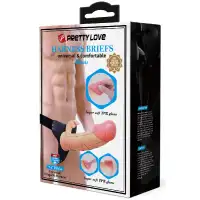 Изображение  Фаллопротез с клиторальным стимулятором на трусиках Pretty Love Harness Briefs Mavis 19 см