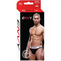 Фото  Мужские трусы-тонги на широкой резинке Envy черные M/L