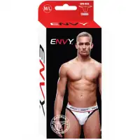 Фото  Мужские трусы-тонги на широкой резинке Envy белые M/L