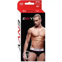 Фото  Мужские трусы-брифы на широкой резинке Envy черные S/M