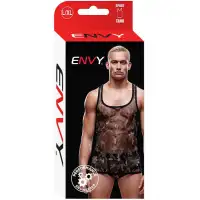 Фото  Мужская майка-борцовка в мелкую сетку Envy милитари L/XL