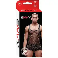 Изображение  Мужская майка-борцовка в мелкую сетку Envy милитари M/L