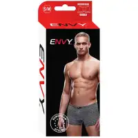 Изображение  Мужские трусы-боксеры в полоску Envy черно-белые S/M