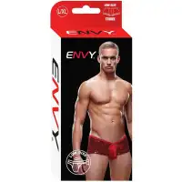 Изображение  Блестящие мужские трусы-хипсы Envy красные L/XL