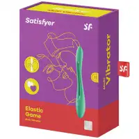Фото Satisfyer, Германия Многофункциональный вибратор для пар с гибкой основой Satisfyer Elastic Game Light Green