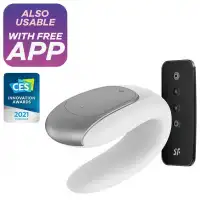 Фото Satisfyer, Германия Смарт-стимулятор для пар Satisfyer Double Fun белый ДЕФОРМИРОВАННАЯ УПАКОВКА