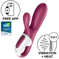 Фото Satisfyer, Германия Смарт-вибратор для точки G с клиторальным стимулятором и функцией подогрева Satisfyer Hot Bunny