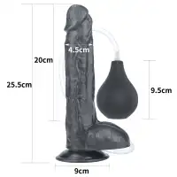 Изображение Lovetoy, Китай Черный фаллос с имитацией семяизвержения Lovetoy Squirt Extreme 26 см