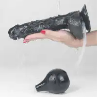 Изображение Lovetoy, Китай Черный фаллос с имитацией семяизвержения Lovetoy Squirt Extreme 26 см