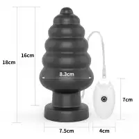 Изображение Lovetoy, Китай Большая анальная пробка с вибрацией King Sized Vibrating Anal Cracker 18 см