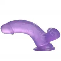 Изображение Lovetoy, Китай Фиолетовый фаллос Jelly Studs Crystal Dildo Small 16 см