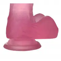 Фото Lovetoy, Китай Розовый фаллос Jelly Studs Crystal Dildo Small 16 см