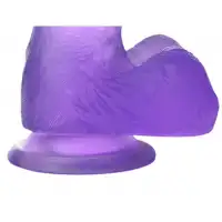 Изображение Lovetoy, Китай Фиолетовый фаллос Jelly Studs Crystal Dildo Small 16 см