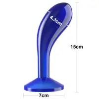Изображение Lovetoy, Китай Стимулятор простаты Lovetoy Flawless Clear Prostate Plug синего цвета 15 см