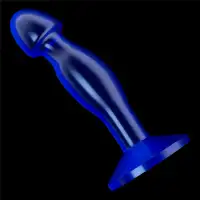 Фото Lovetoy, Китай Анальная втулка Lovetoy Flawless Clear Prostate Plug синего цвета 17 см