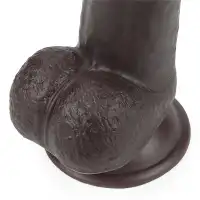 Фото Lovetoy, Китай Черный фаллоимитатор на присоске Lovetoy Sliding-Skin Dual Layer Dong 24 см