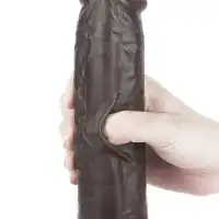 Фото Lovetoy, Китай Черный фаллоимитатор на присоске Lovetoy Sliding-Skin Dual Layer Dong 24 см