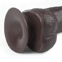 Фото Lovetoy, Китай Черный фаллоимитатор на присоске Lovetoy Sliding-Skin Dual Layer Dong 24 см