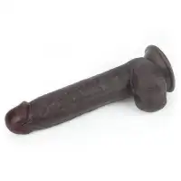 Фото Lovetoy, Китай Черный фаллоимитатор на присоске Lovetoy Sliding-Skin Dual Layer Dong 24 см