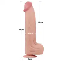 Изображение Lovetoy, Китай Реалистичный фаллоимитатор с эффектом двойной кожи Lovetoy Sliding-Skin Dual Layer Dong 36 см