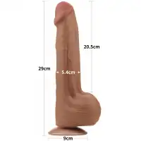 Изображение Lovetoy, Китай Реалистичный фаллоимитатор-мулат на присоске Lovetoy Sliding-Skin Dual Layer Dong 29 см