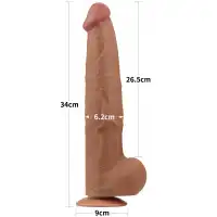 Изображение Lovetoy, Китай Реалистичный фаллоимитатор-мулат на присоске Lovetoy Sliding-Skin Dual Layer Dong 34 см