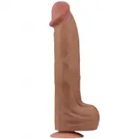 Изображение Lovetoy, Китай Реалистичный фаллоимитатор-мулат на присоске Lovetoy Sliding-Skin Dual Layer Dong 36 см