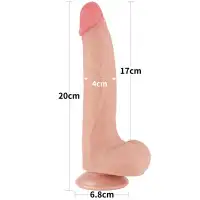 Фото  Реалистичный фаллоимитатор с эффектом двойной кожи Lovetoy Sliding-Skin Dual Layer Dong 20 см