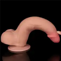 Фото  Реалистичный фаллоимитатор с эффектом двойной кожи Lovetoy Sliding-Skin Dual Layer Dong 20 см
