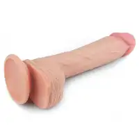 Фото Lovetoy, Китай Фаллос на присоске с мошонкой Dual-Layered Silicone Dildo 22 см
