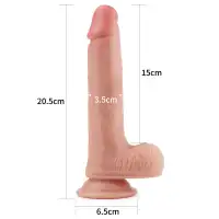 Фото Lovetoy, Китай Фаллоимитатор на присоске с мошонкой Dual-Layered Liquid Silicone Nature Cock 21 см