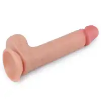 Фото Lovetoy, Китай Фаллоимитатор на присоске с мошонкой Dual-Layered Liquid Silicone Nature Cock 21 см