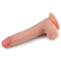 Фото Lovetoy, Китай Фаллоимитатор на присоске с мошонкой Dual-Layered Liquid Silicone Nature Cock 21 см