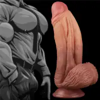 Фото Lovetoy, Китай Широкий фаллос-гигант с рельефным стволом Lovetoy Nature Cock King Sized 25 см