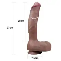 Изображение Lovetoy, Китай Реалистичный фаллос-мулат с большой мошонкой Lovetoy Silicone Cock 27 см
