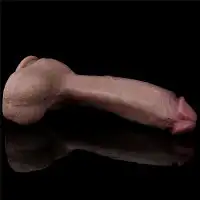 Изображение Lovetoy, Китай Реалистичный фаллос-мулат с большой мошонкой Lovetoy Silicone Cock 27 см