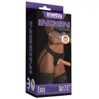 Изображение Lovetoy, Китай Страпон-реалистик на черных трусиках Easy Strapon Set 20 см