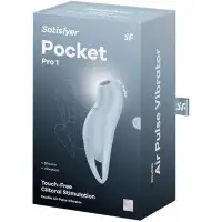 Изображение Satisfyer, Германия Вакуумно-волновой стимулятор клитора с вибрацией Satisfyer Pocket Pro 1 голубой