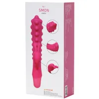 Изображение KOKOS Розовый вибратор с клиторальным стимулятором Kokos Smon