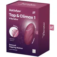 Фото Satisfyer, Германия Клиторальный вибростимулятор с пульсацией Satisfyer Tap And Climax 1 бордовый