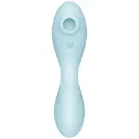 Фото Satisfyer, Германия Вакуумный смарт-стимулятор для клитора и точки G Satisfyer Curvy Trinity 5+ голубой