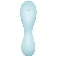 Фото Satisfyer, Германия Вакуумный смарт-стимулятор для клитора и точки G Satisfyer Curvy Trinity 5+ голубой