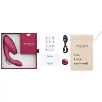 Изображение Womanizer, Германия Роскошный вакуумный вибростимулятор для G точки и клитора Womanizer Duo 2 бордовый